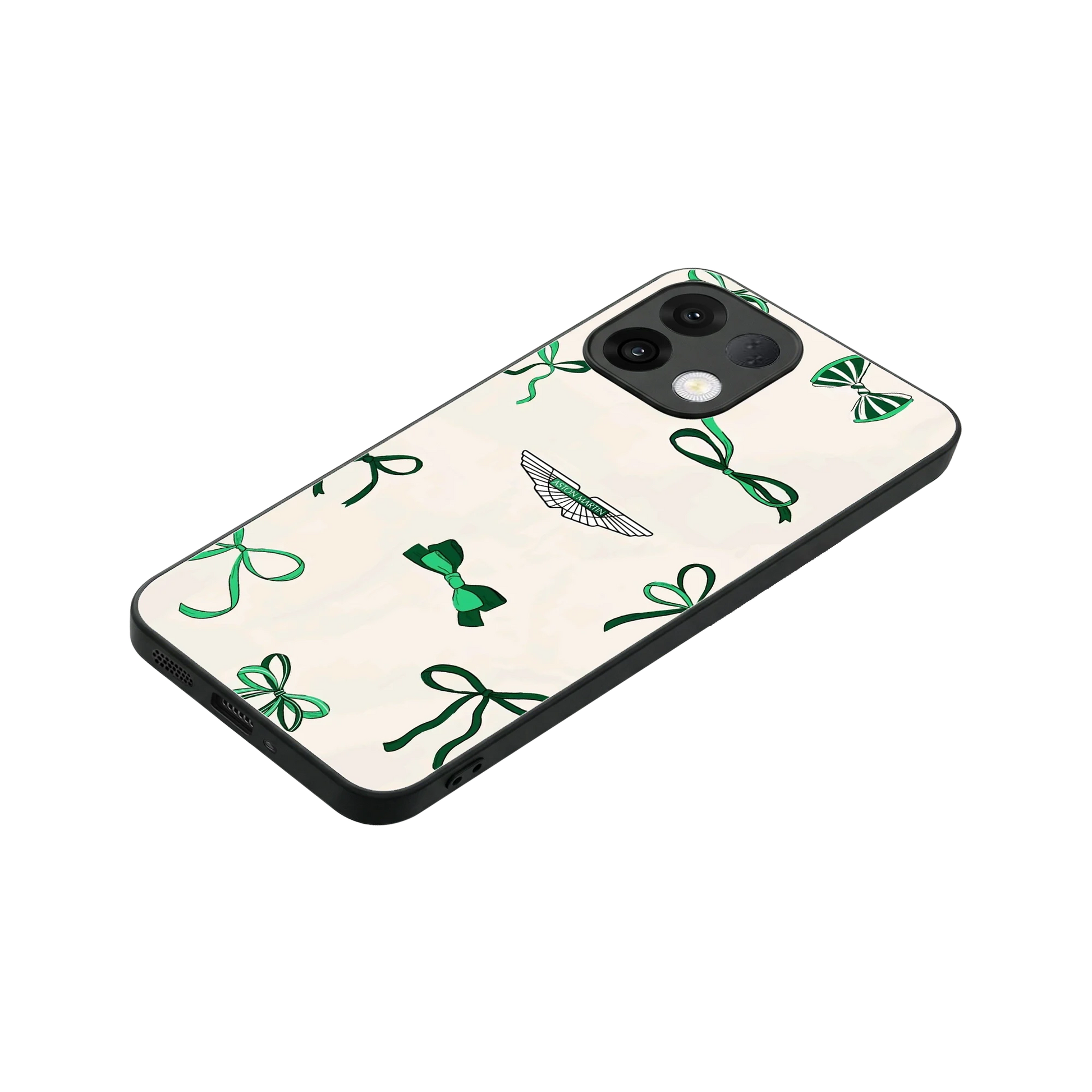 AM X Bows stylish phone case for oppo k13 5g | glossy glass and slim fit
