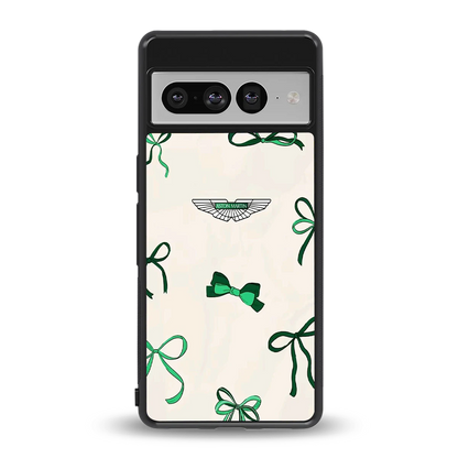 AM X Bows back phone cover | glass case for google pixel 7 pro