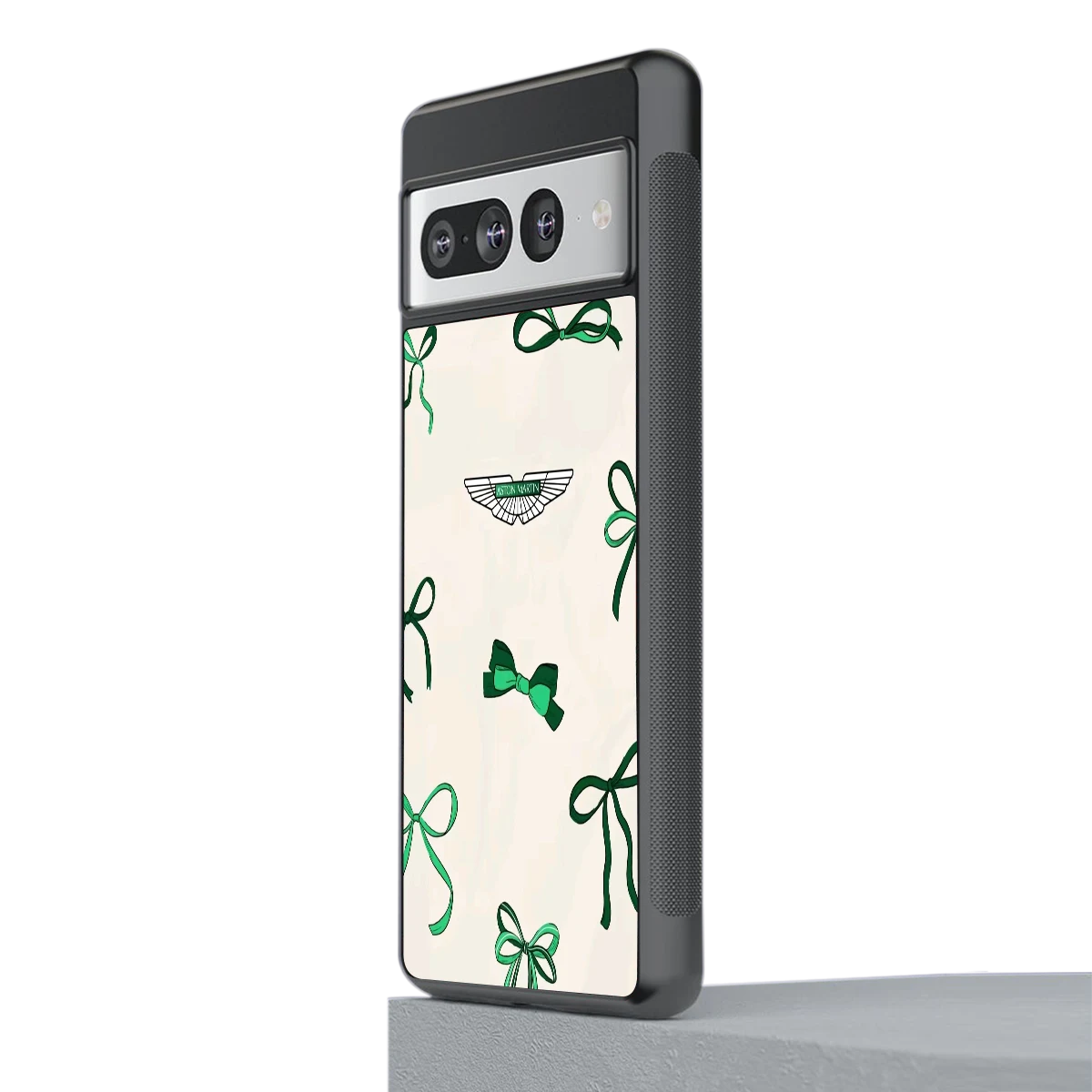 AM X Bows stylish phone case for google pixel 7 pro | glossy glass and slim fit