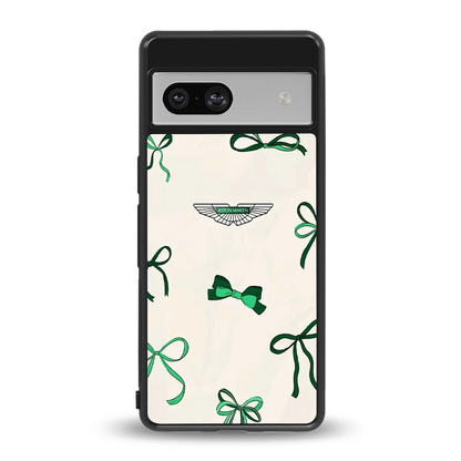 AM X Bows back phone cover | glass case for google pixel 7a