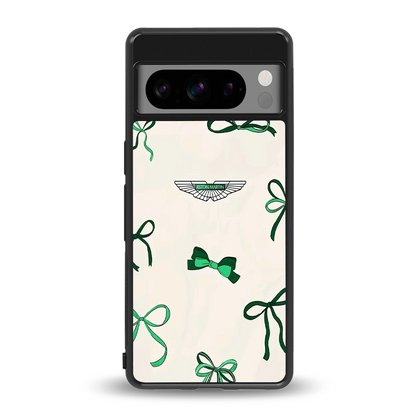 AM X Bows back phone cover | glass case for google pixel 8 pro