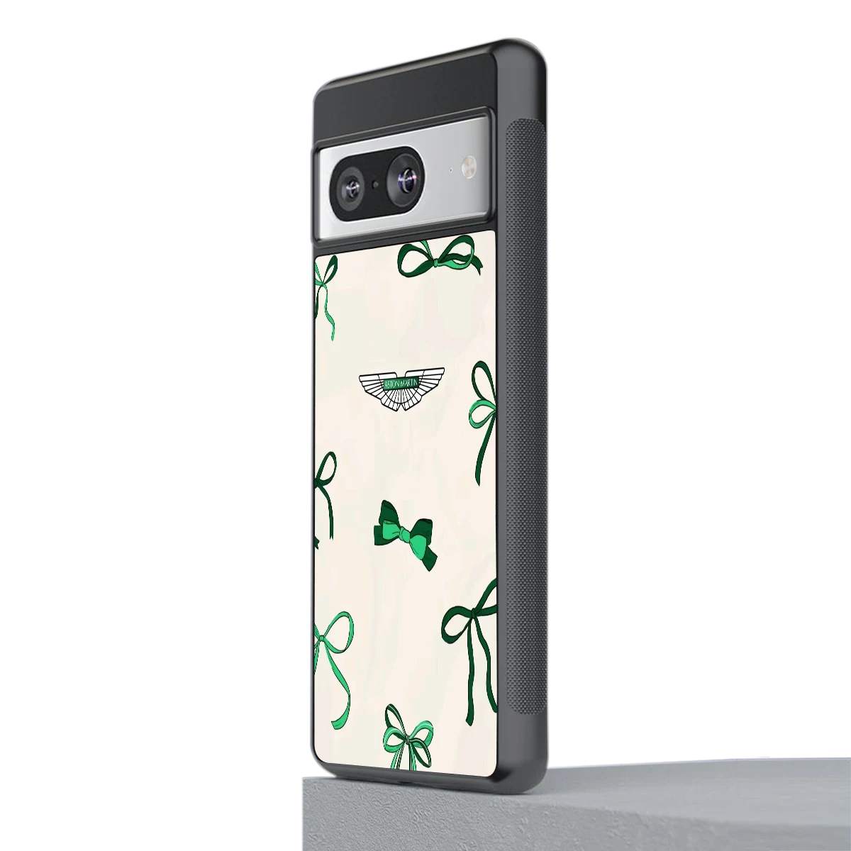 AM X Bows stylish phone case for google pixel 8 | glossy glass and slim fit