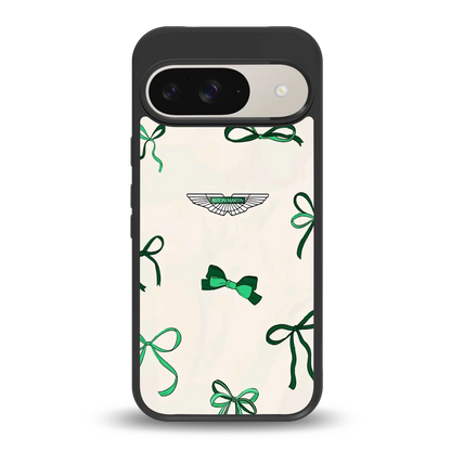 AM X Bows back phone cover | glass case for google pixel 9