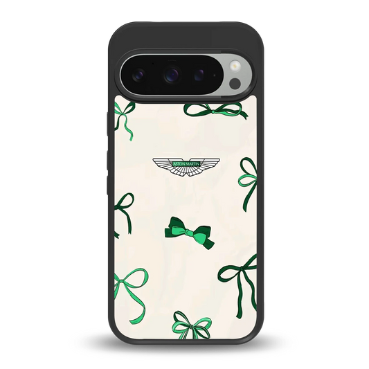 AM X Bows back phone cover | glass case for google pixel 9 pro xl