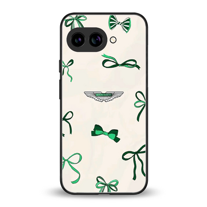 AM X Bows back phone cover | glass case for google pixel 10a