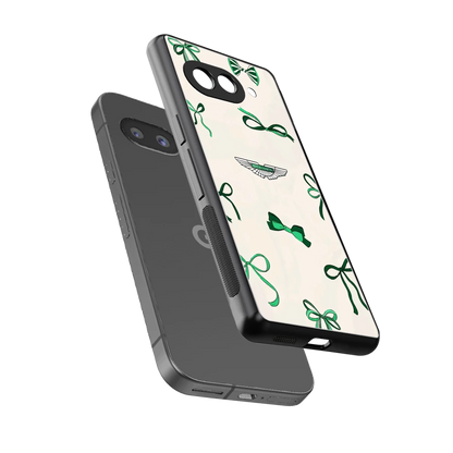 AM X Bows sleek google pixel 10a cover with tempered glass back and TPU edges