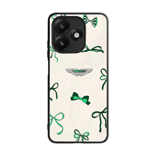 AM X Bows back phone cover | glass case for redmi 12 5g