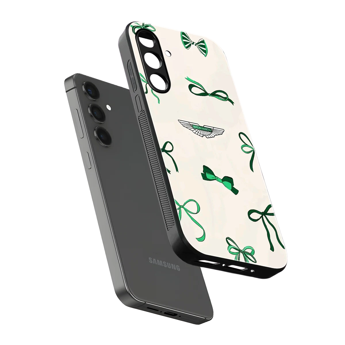 AM X Bows sleek samsung galaxy a16 5g cover with tempered glass back and TPU edges