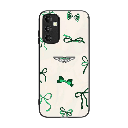 AM X Bows back phone cover | glass case for samsung galaxy m14 5g