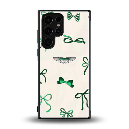 AM X Bows back phone cover | glass case for samsung galaxy s24 ultra