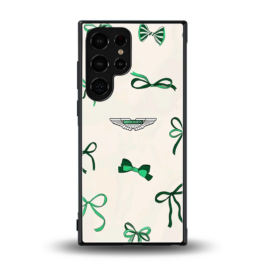 AM X Bows back phone cover | glass case for samsung galaxy s24 ultra