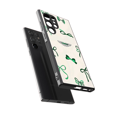 AM X Bows sleek samsung galaxy s24 ultra cover with tempered glass back and TPU edges