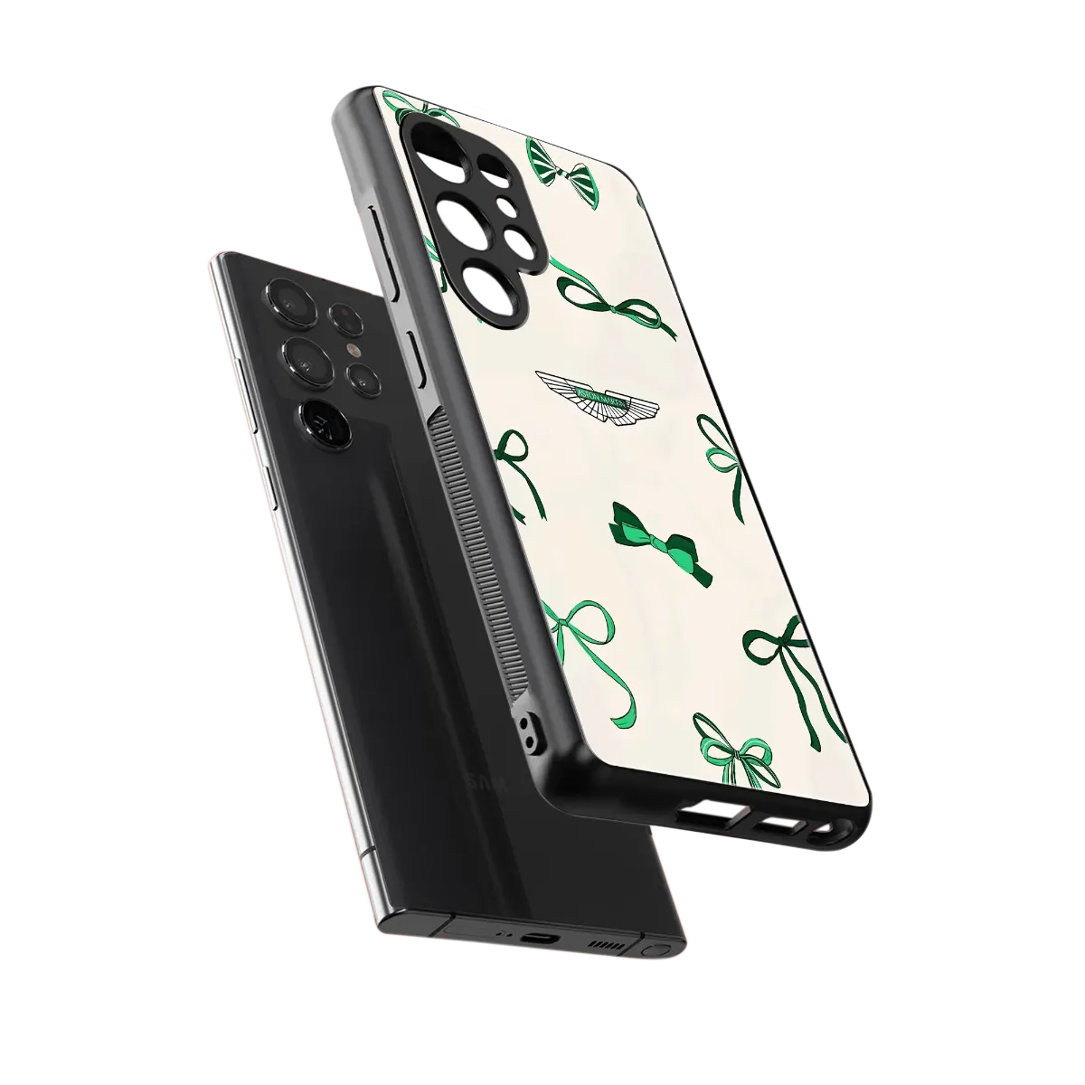 AM X Bows sleek samsung galaxy s25 ultra cover with tempered glass back and TPU edges