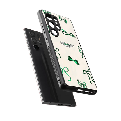 AM X Bows sleek samsung galaxy s25 ultra cover with tempered glass back and TPU edges