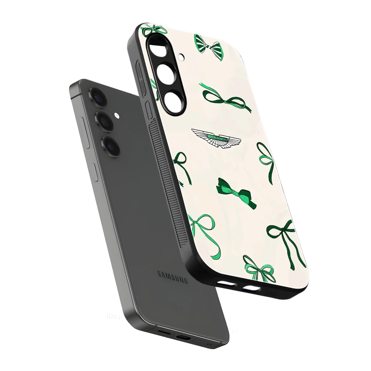 AM X Bows sleek samsung galaxy s24 plus cover with tempered glass back and TPU edges