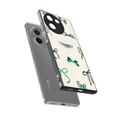 AM X Bows sleek vivo v30e cover with tempered glass back and TPU edges