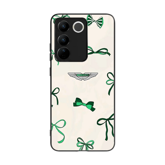 AM X Bows back phone cover | glass case for vivo v27 5g