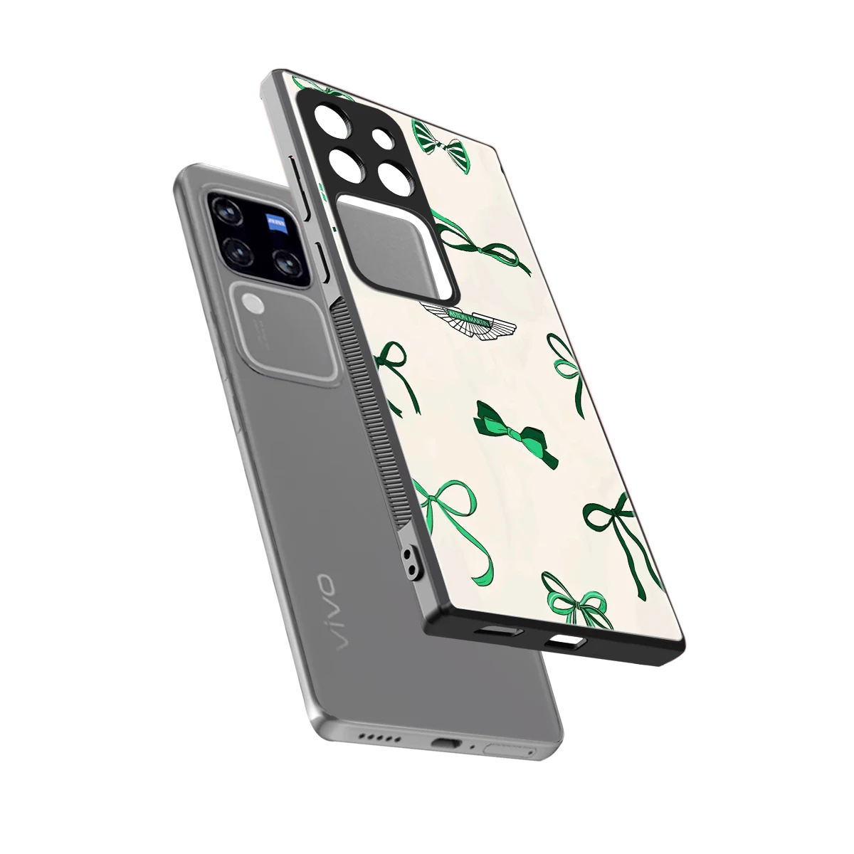 AM X Bows sleekvivo v30 pro cover with tempered glass back and TPU edges