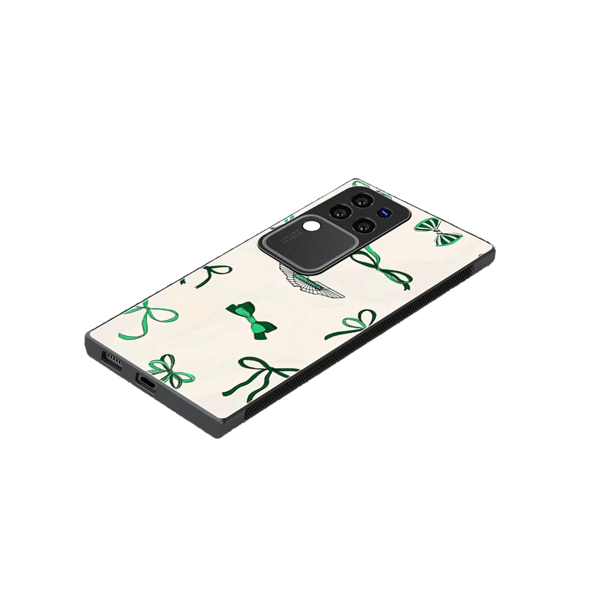 AM X Bows stylish phone case forvivo v30 pro | glossy glass and slim fit