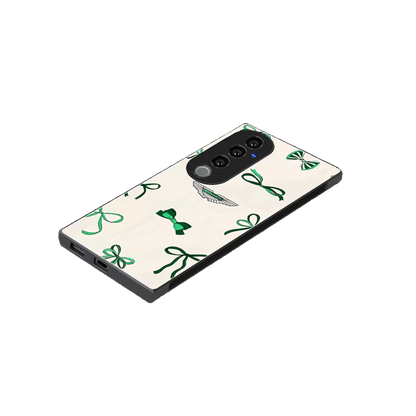 AM X Bows stylish phone case for vivo v40 pro | glossy glass and slim fit