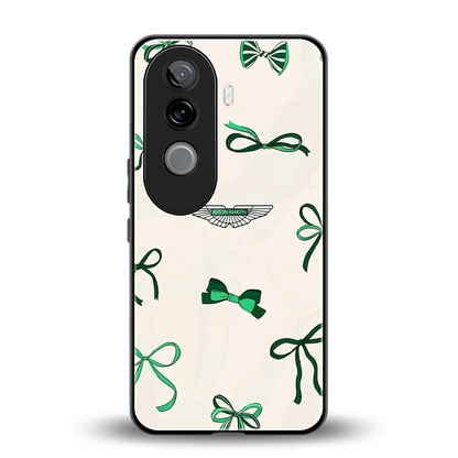 AM X Bows back phone cover | glass case for vivo v40e