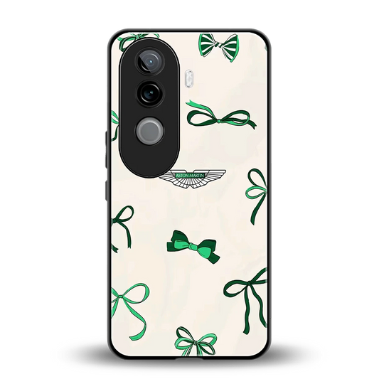 AM X Bows back phone cover | glass case for vivo v40e