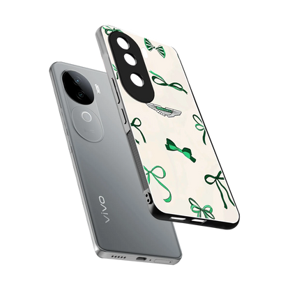 AM X Bows sleek vivo v40e cover with tempered glass back and TPU edges