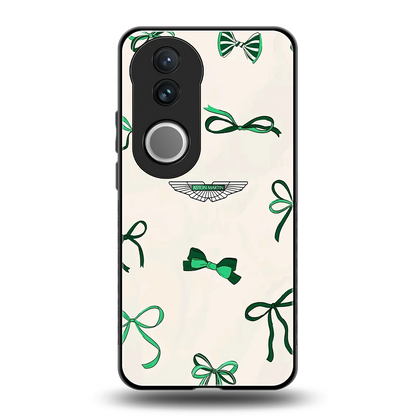 AM X Bows back phone cover | glass case for vivo v50