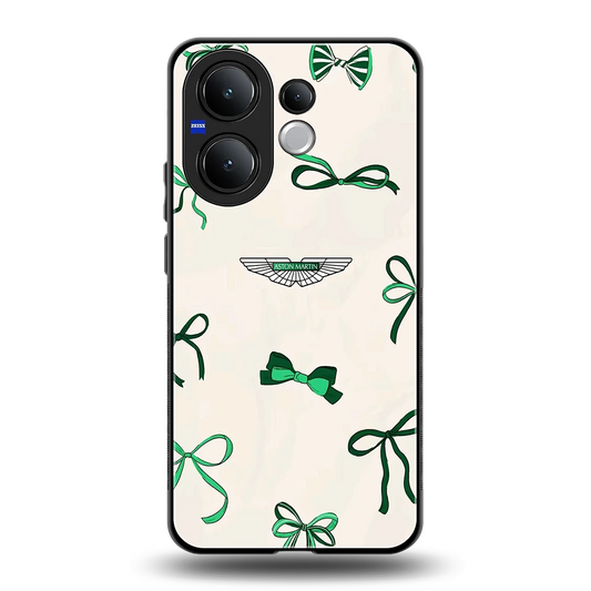 AM X Bows back phone cover | glass case for vivo v60
