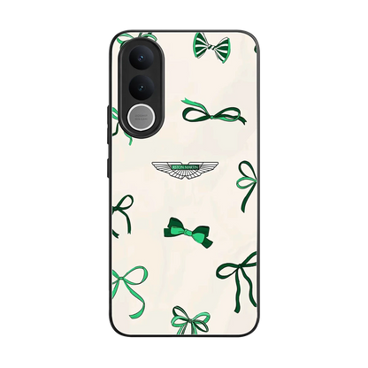 AM X Bows back phone cover | glass case for vivo v70 fe