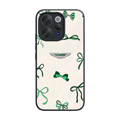 AM X Bows back phone cover | glass case for vivo v70
