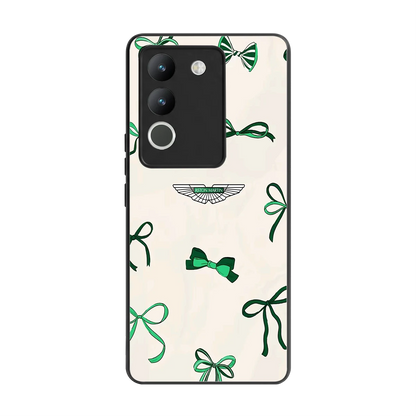 AM X Bows back phone cover | glass case for vivo y200 5g