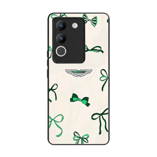 AM X Bows back phone cover | glass case for vivo y200 5g