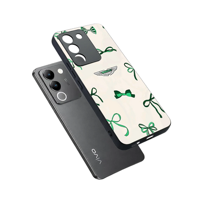 AM X Bows sleek vivo y200 5g cover with tempered glass back and TPU edges