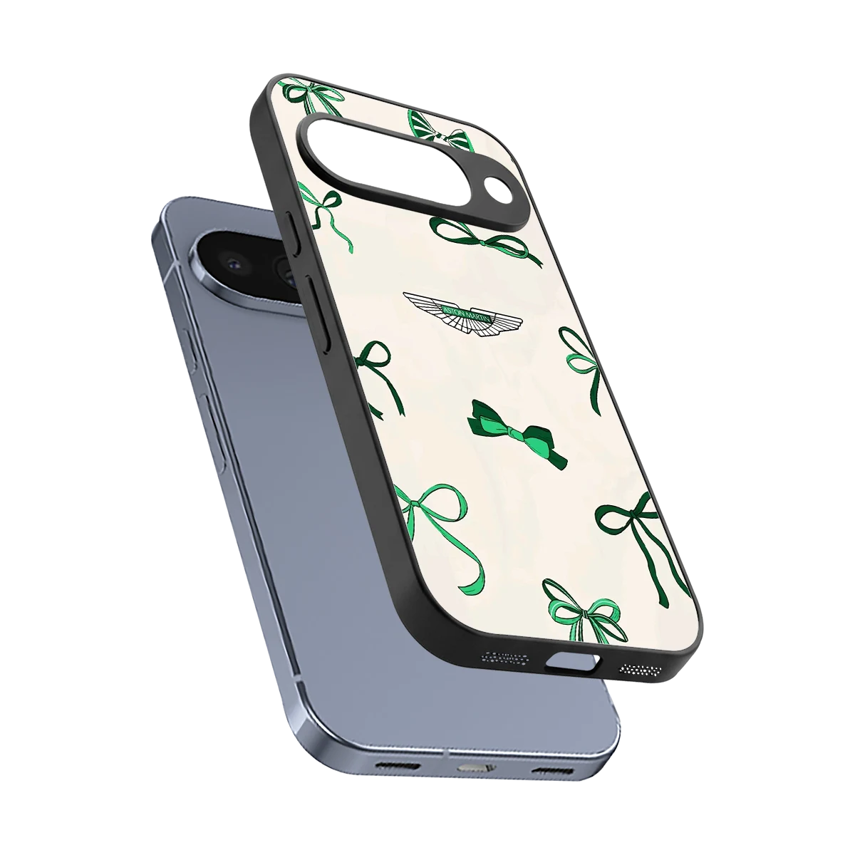 AM X Bows sleek google pixel 10 cover with tempered glass back and TPU edges