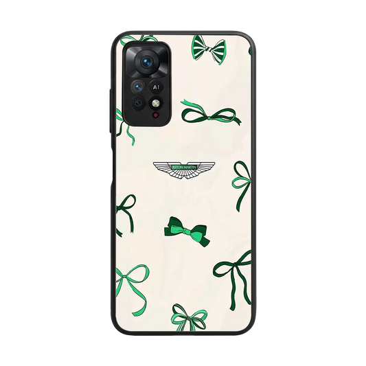 AM X Bows back phone cover | glass case for redmi note 11 pro