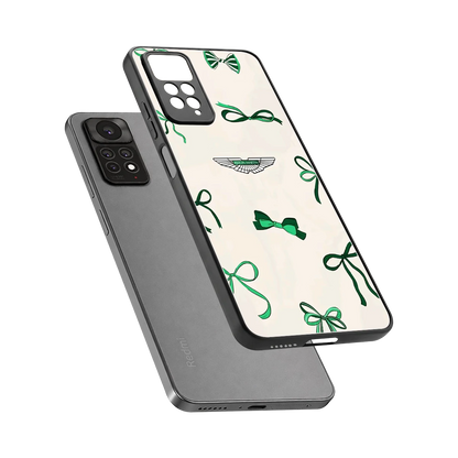 AM X Bows sleek redmi note 11 pro cover with tempered glass back and TPU edges