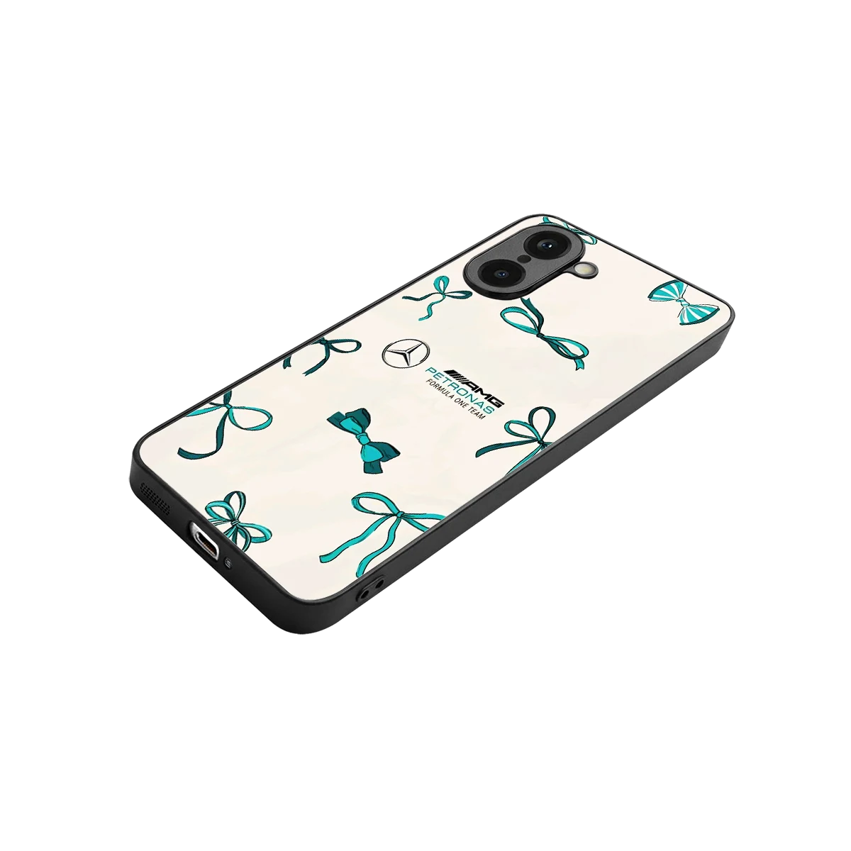 AMG X Bows stylish phone case for oneplus nord ce5 5g | glossy glass and slim fit
