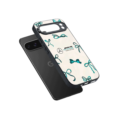 AMG X Bows sleek google pixel 10 pro xl cover with tempered glass back and TPU edges