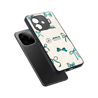 AMG X Bows sleek iqoo neo 10r 5g cover with tempered glass back and TPU edges