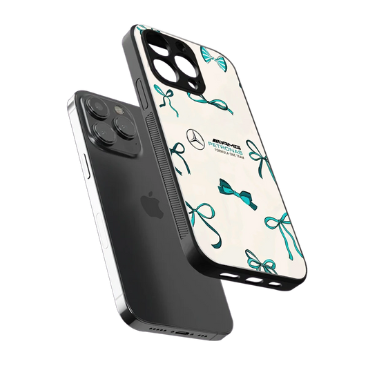 AMG X Bows sleek iphone 13 pro cover with tempered glass back and TPU edges