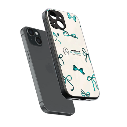 AMG X Bows sleek iphone 13 cover with tempered glass back and TPU edges