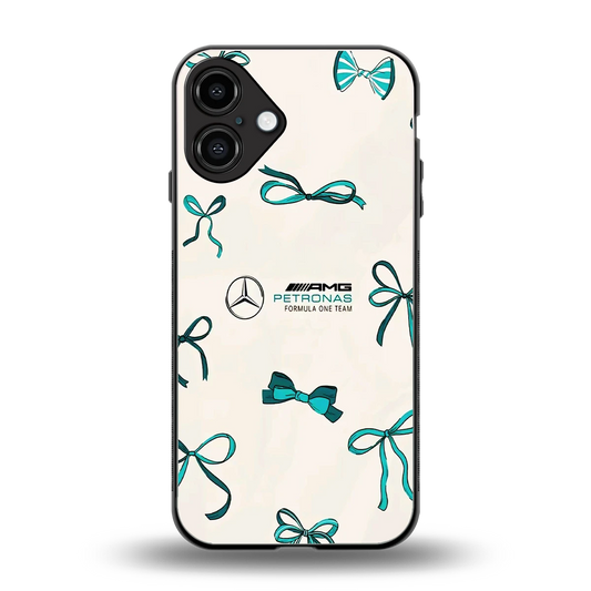 AMG X Bows back phone cover | glass case for iphone 16 plus