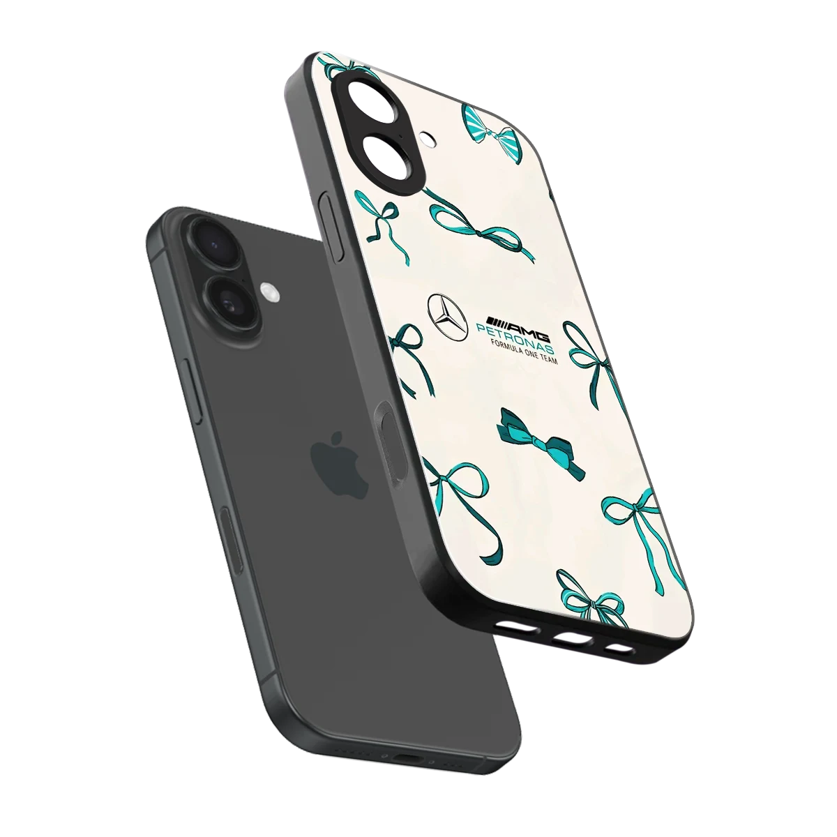 AMG X Bows sleek iphone 17 cover with tempered glass back and TPU edges