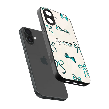 AMG X Bows sleek iphone 17 cover with tempered glass back and TPU edges