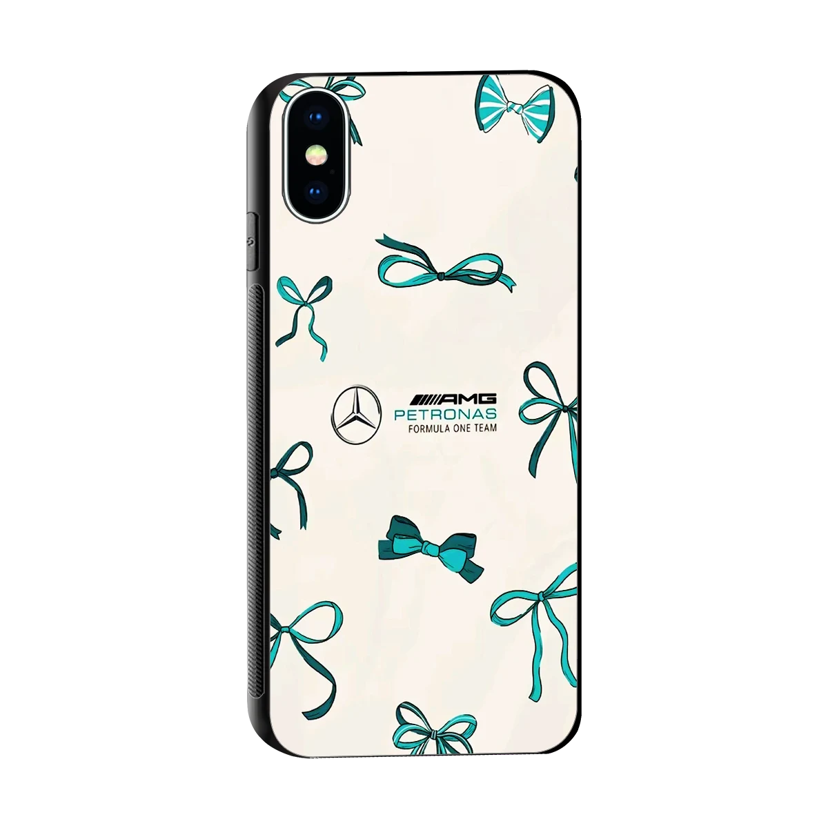 AMG X Bows sleek iphone x cover with tempered glass back and TPU edges