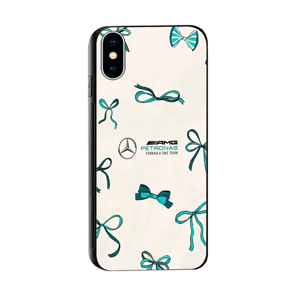 AMG X Bows sleek iphone x cover with tempered glass back and TPU edges