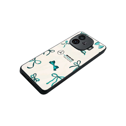 AMG X Bows stylish phone case for iqoo neo 10r 5g | glossy glass and slim fit