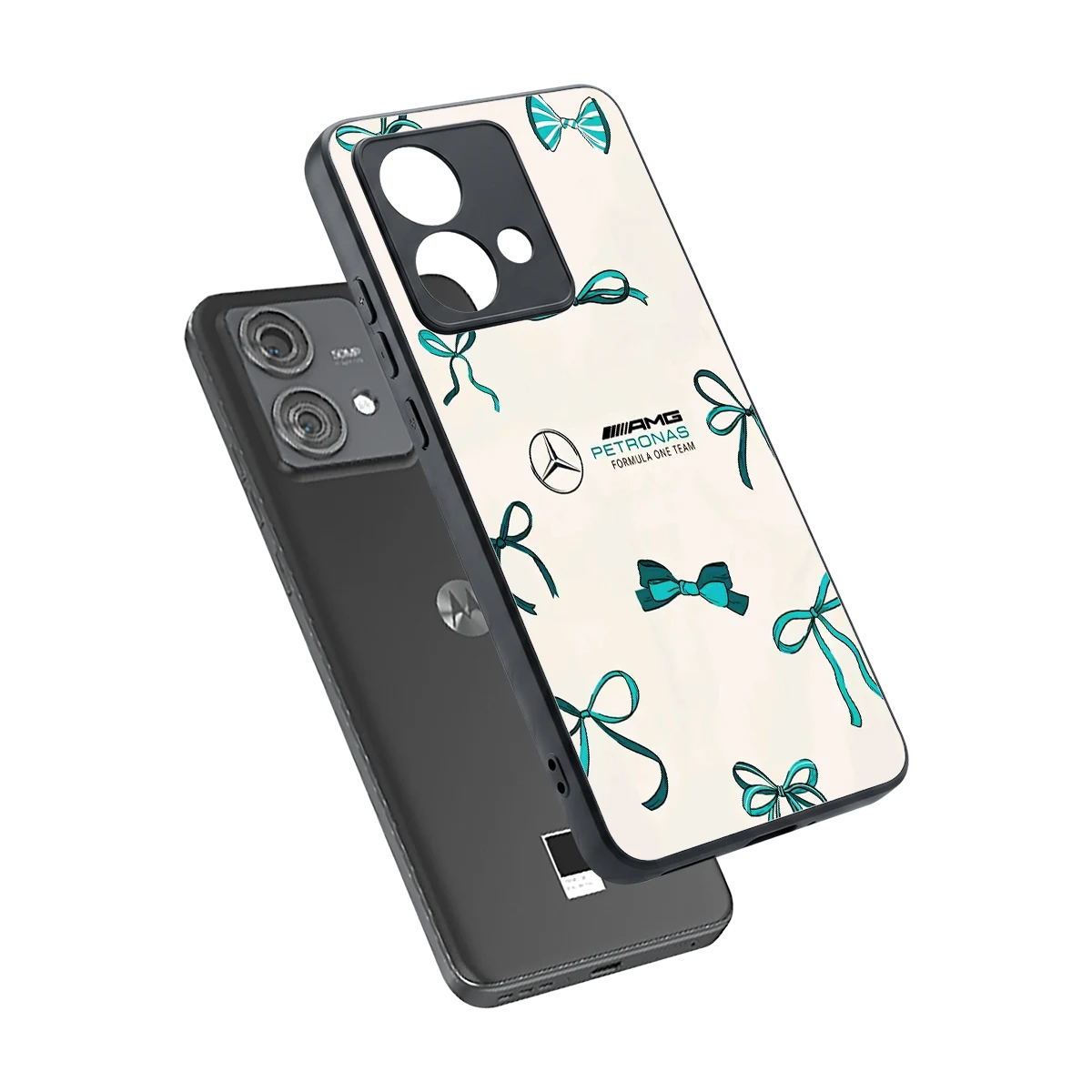 AMG X Bows sleek motorola edge 40 neo 5g cover with tempered glass back and TPU edges