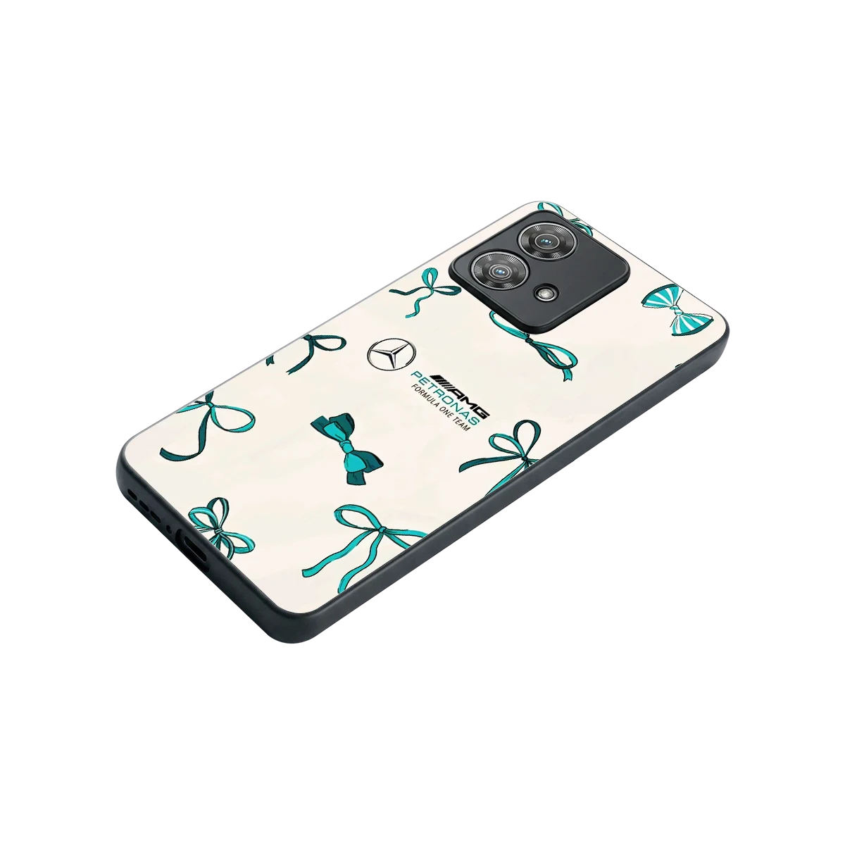 AMG X Bows stylish phone case for motorola edge 40 neo 5g | glossy glass and slim fit
